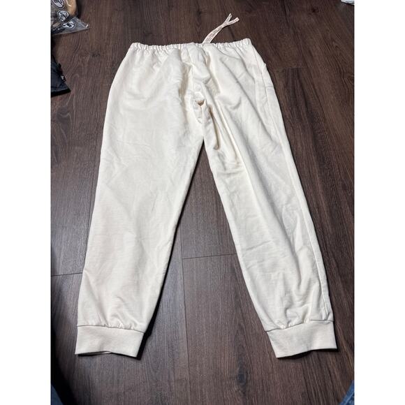 Keith Haring Women’s Large Cream Joggers Heart Graphic Sweatpants - Picture 6 of 8